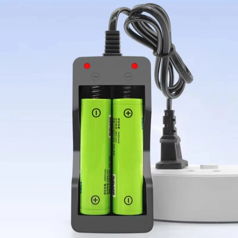 18650 Battery Charger US EU Plug 2 Slots 4.2V Smart Charging Fast Charge For 18650 14500 16340 26650 Rechargeable Battery Device
