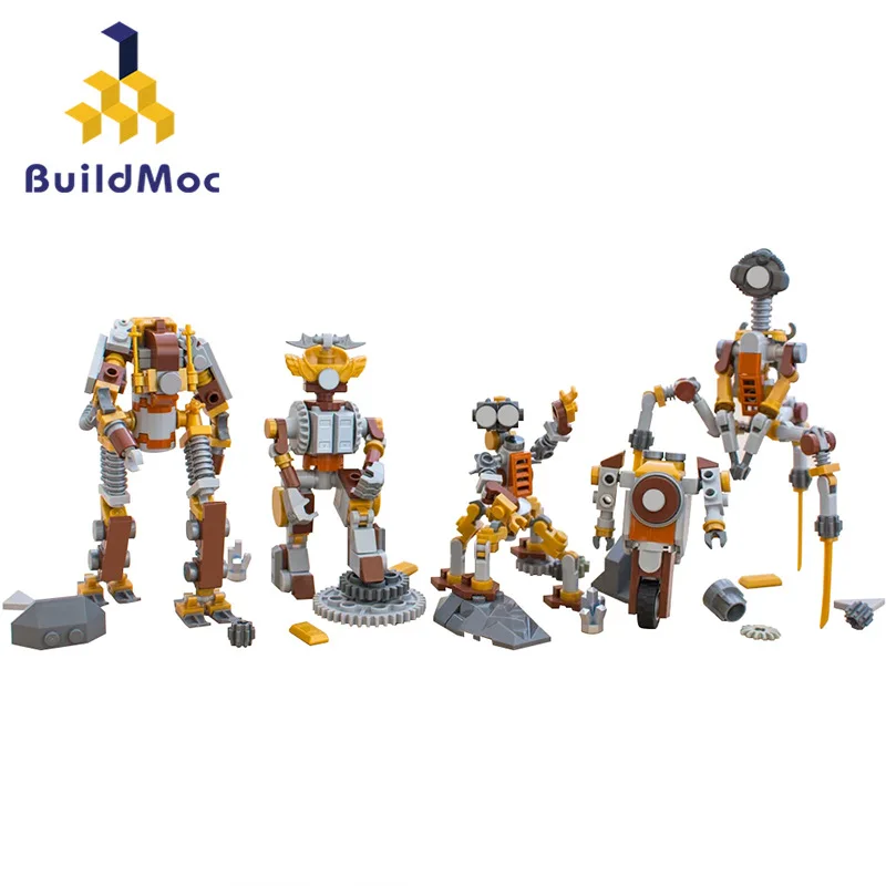 

5 in 1 IN STOCK Creativity Steampunk-Robot Building Blocks Bricks Model Assembling Toys for Boys Christmas Gift Set