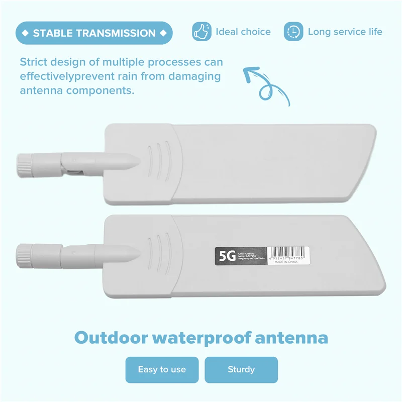 B24B 2PCS 5G Antenne 5G/3G/4G/GSM Volle Band kleber Stick Omni Wireless Smart Meter Router Modul Verstärkung Weiß SMA Stecker