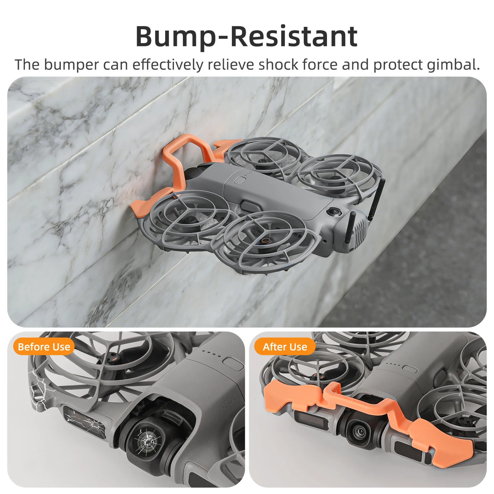 Sunnylife Gimbal Bumper for DJI Neo 2 Quick Release Lens Protector Anti-Collision Guard Scratch-Resistant Drone Accessories