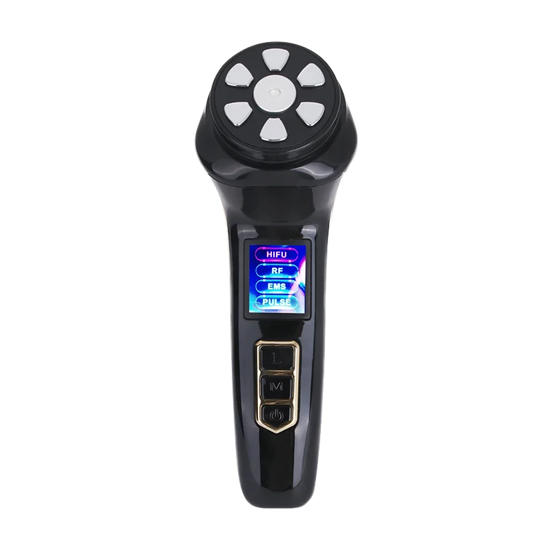 

4-in-1 Home Facial Beauty Machine Handheld ABS CV EMS Pulse Skincare Device Tightening Wrinkles Removal Face LCD Display