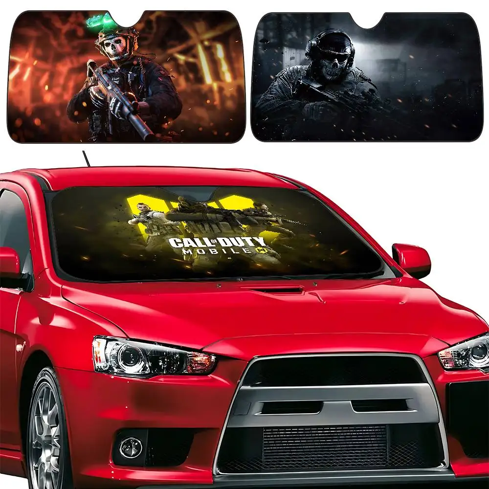 

Cool H-Call Of Duty-S Car Sunshade Curtains Windscreen Front Window Visor 70x130cm Sun Visor Solar Protect Plaid Gift Novelty Ca
