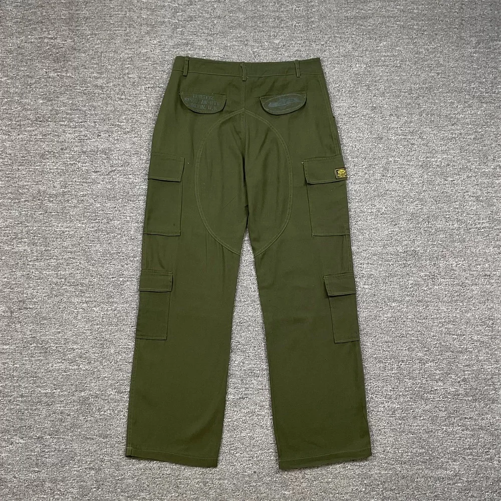 Moda camuflagem calças de trabalho soltas perna reta casual calças compridas para homens e mulheres vários kets algodão confortável