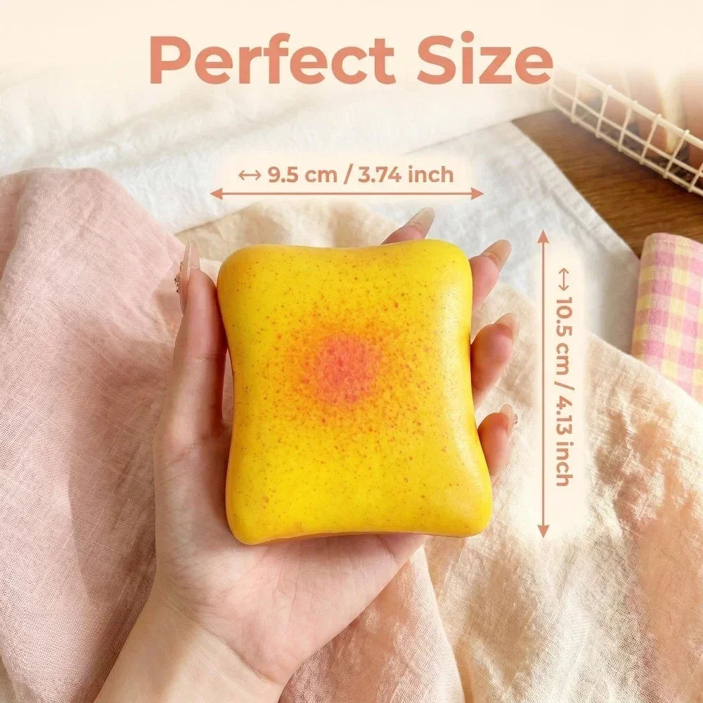Butter Toast Bread Soft Squishy Slow-Rise Simulation Toys for Stress Relief Anti-Anxiety Sensory Fidget Toys for Adults ADHD
