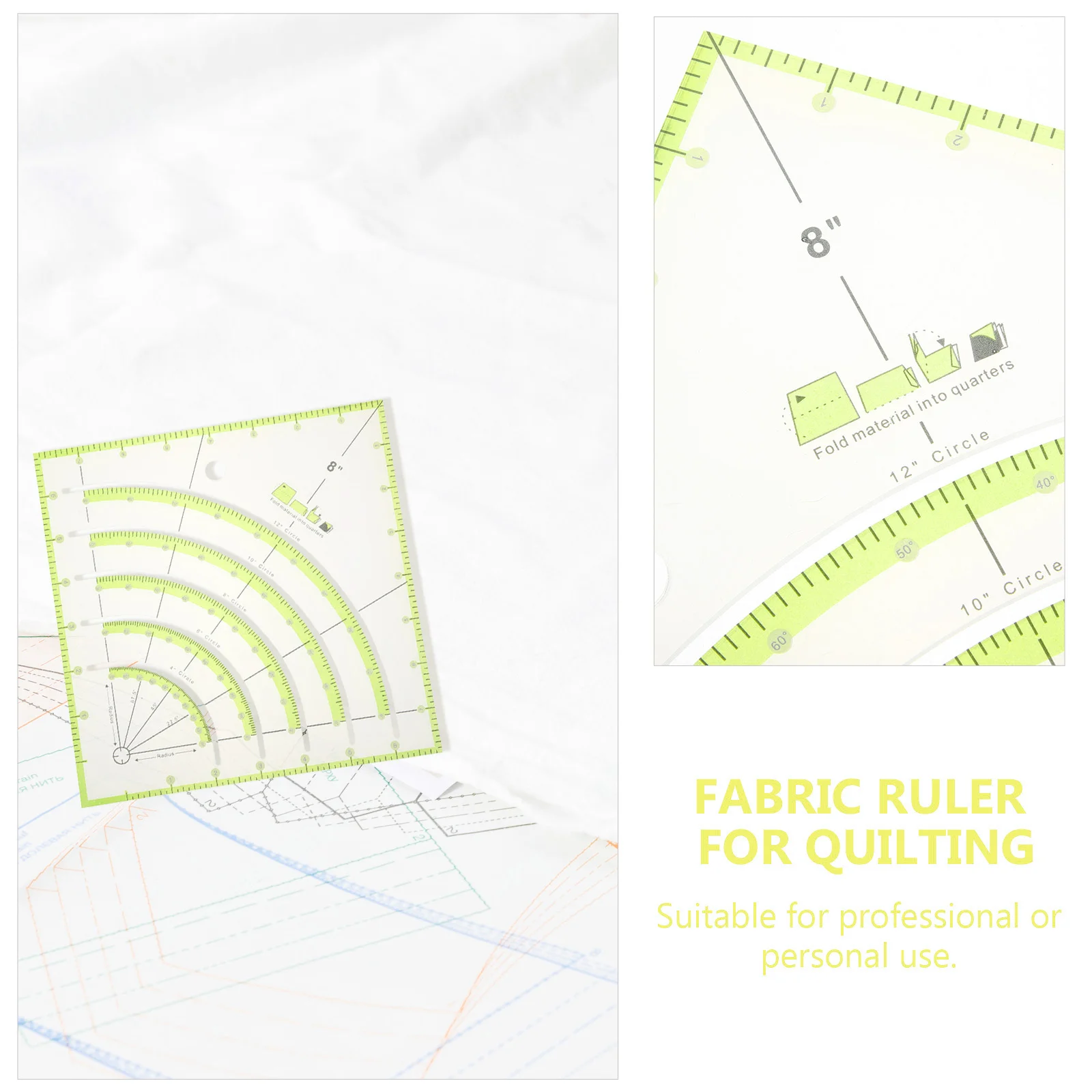 قالب خياطة اللحف من الأكريليك الشفاف، مسطرة متينة متعددة الوظائف لمشاريع الخياطة DIY، أدوات مرقعة، مسطرة مرقعة