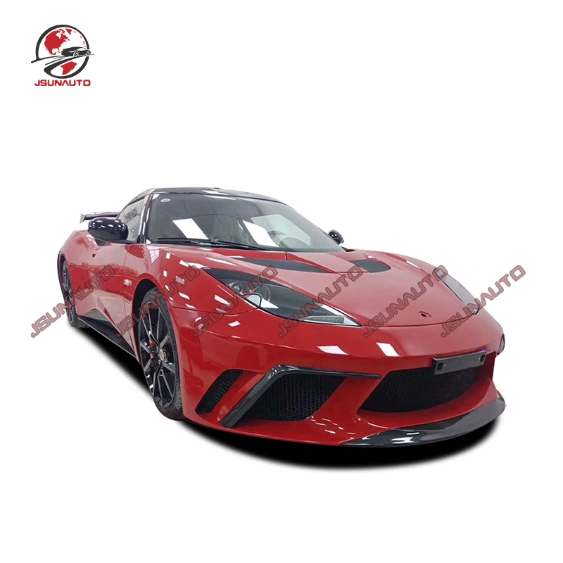 Car Part Evora S 400 410 GTE Style Fiberglass Front Rear Bumper Conversion Kit For Lotus Evora Rear Wing Side Skirts Panel