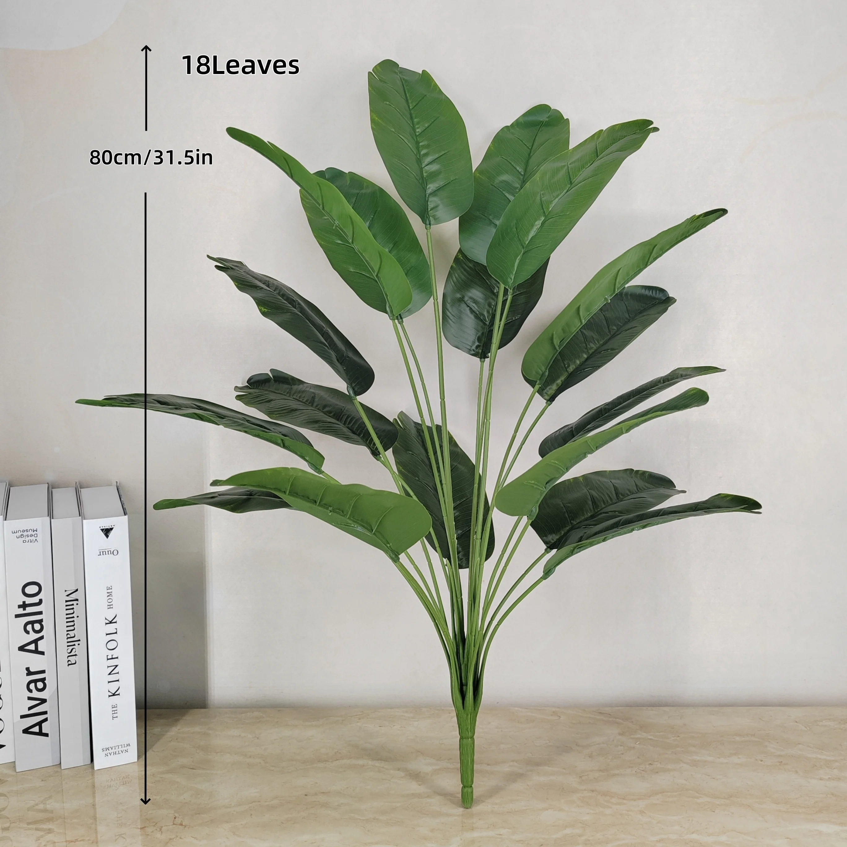 76cm Artificial Plants Banana Tree Fake Bird of Paradise Leaves Tropical  Palm Plants for Home Wedding Garden Party Decor