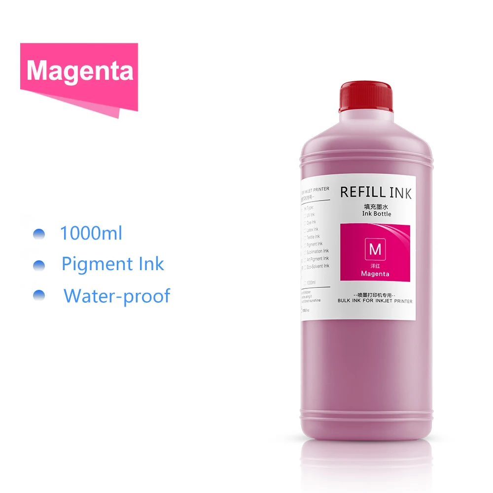 4x1000ml Pigment Ink For HP 972X 973X 974X 975X 973 974 975 Pagewide 352dw 377dw 452dn 452dw 477dn 477dw 552dw 577dw 577z