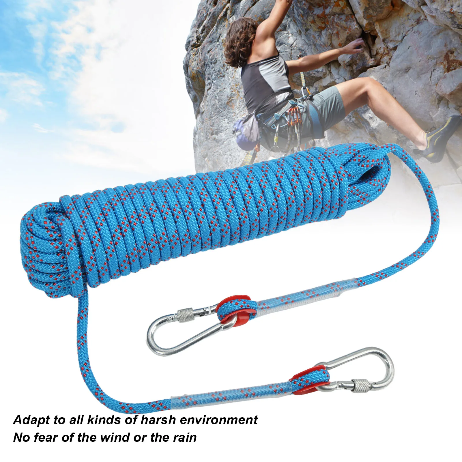 クライミングロープ-8mm-スタティックスポーツロープ-アウトドアアドベンチャーワイヤー-20m-登山用-ロックツリー-スタティッククライミングロープ-クライミングロープ