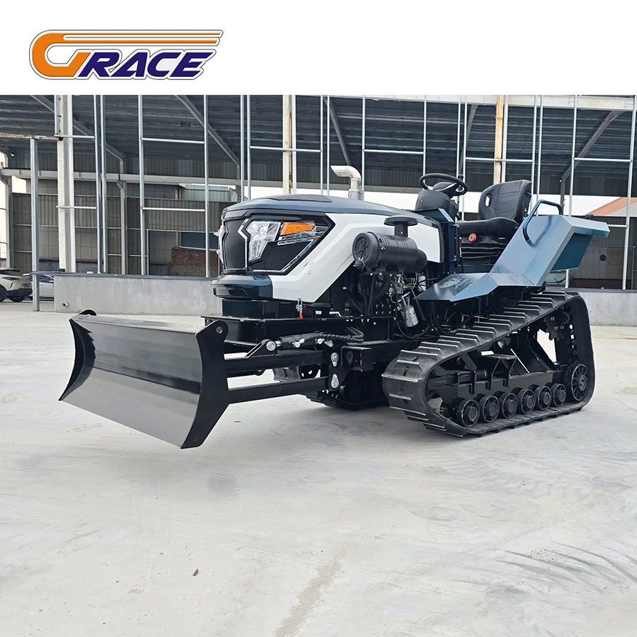 

New Multifunctional Crawler Tractor 50hp 80hp 120HP High Chassis Diesel Engine Optional Cab Slope Operation