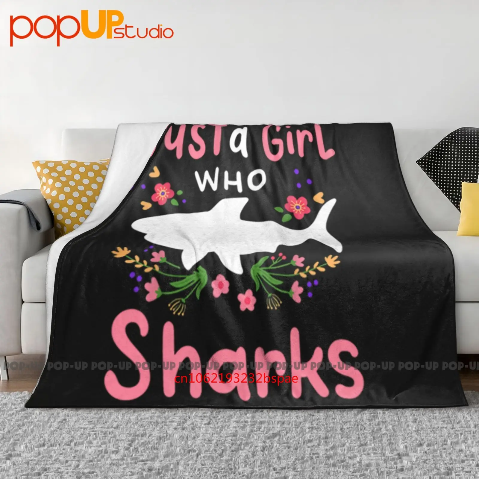 Shark Just A Girl Who Loves Sharks Gift For Shark Lovers Ultra-Soft Blanket Quilt Winter Sofa Cover Bed Covers