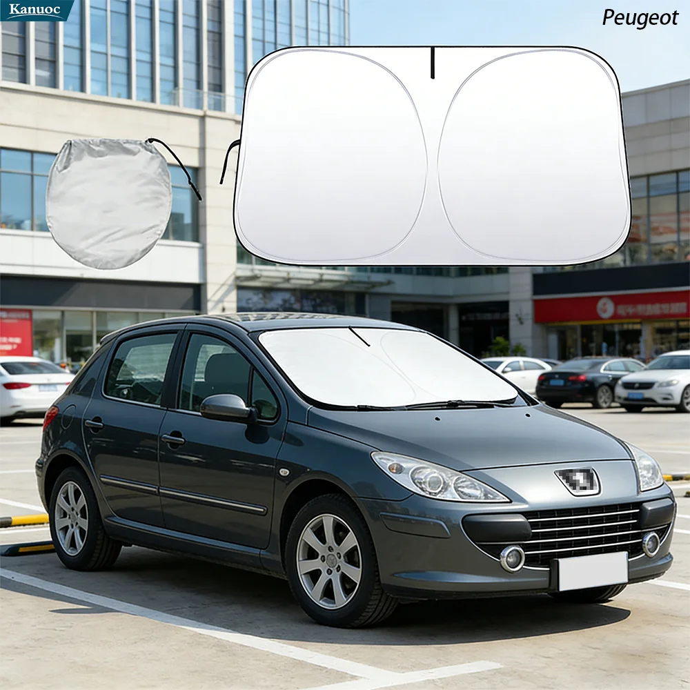 

Windshield Sun Shade For Peugeot 307 Car Sunshade Sun Visor Protector Foldable Blocks UV Rays