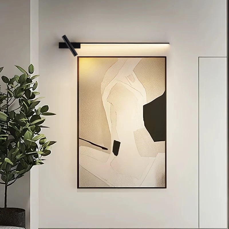 One line wall lamp rotating spotlight reading lamp minimalist living room bedroom bedside wall lamp living room background wall
