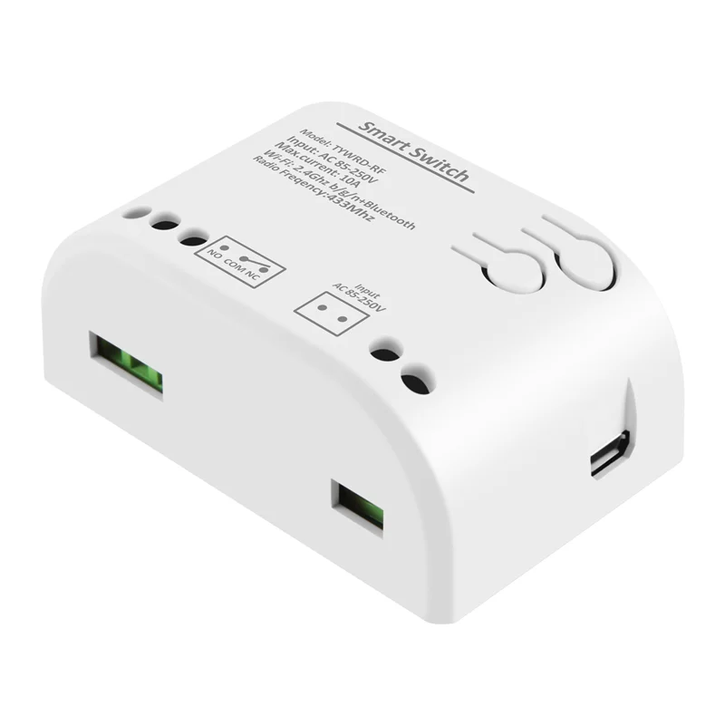 

Стильный-1CH RF умный переключатель AC85-250V WIFI Tuya пульт дистанционного управления 433 выключатель света 10A реле самоблокирующийся блок инчанг