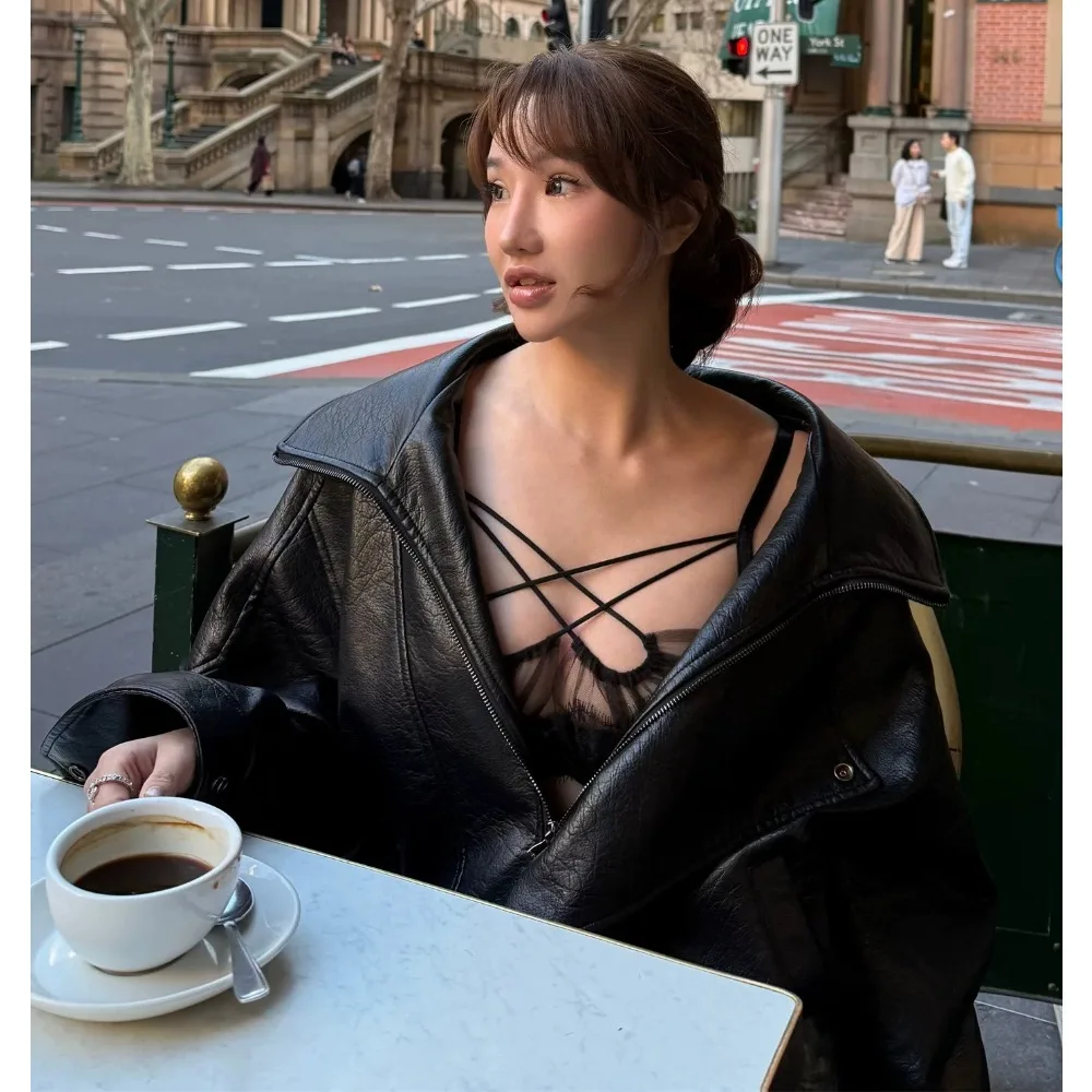 Trendy French Romantic Cross Layer Mesh Camisole Built‑in Pad Women Christmas Sexy Sheer Tank Top Sleeveless Lingerie Vest 2‑38