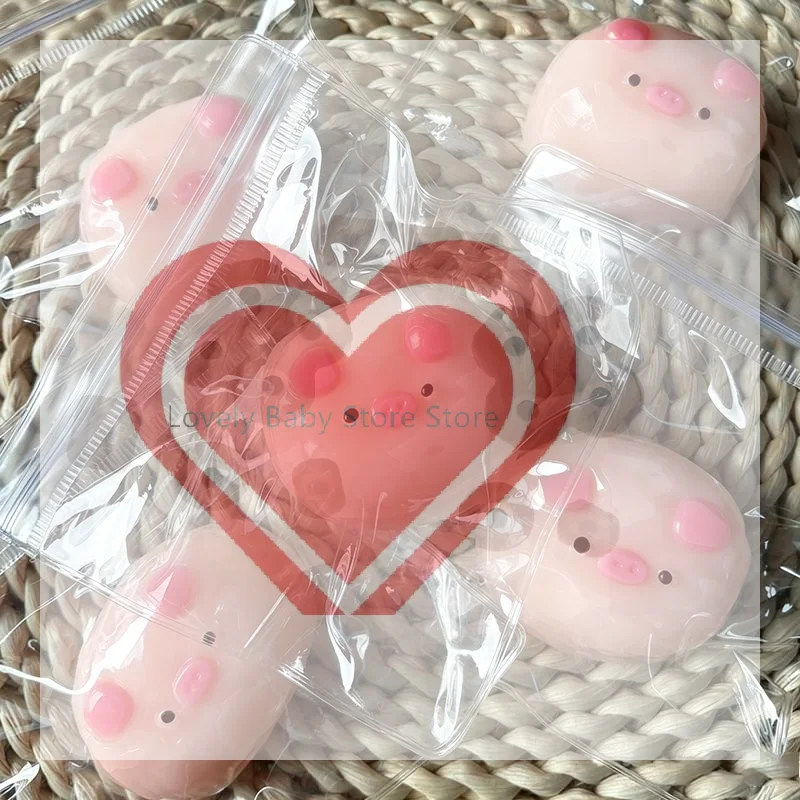 Cute Pink Pig Squishy Sensory Toy Stress Relief Fidget For Autism And Anxiety Sticky Slow Rising Squeeze Toy For Adults Children
