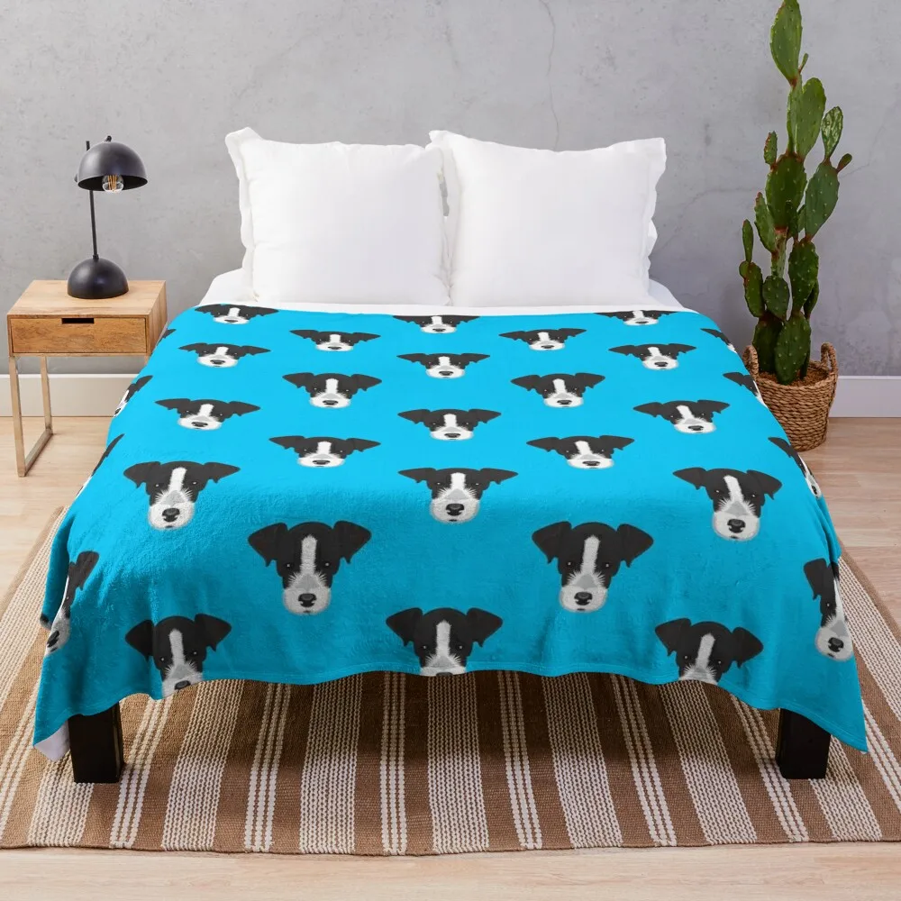 Jack Russell Terrier Throw Blanket For Decorative Sofa Flannel Vintage Beach Blankets