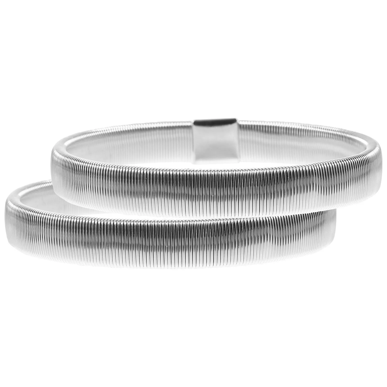 

2pcs Metal Elastic Bracelets Durable Fade Resistant Arm Bands Cuffs Garters for Men Women Shirt Sleeve Holders