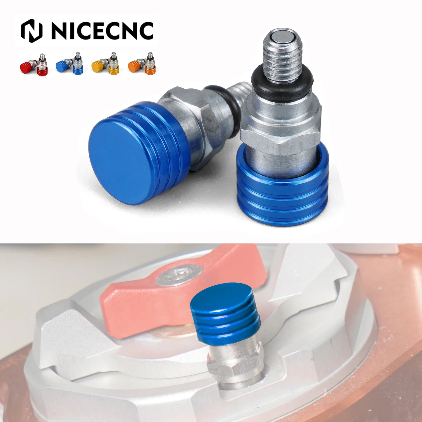 

NICECNC M5x0.8 Fork Air Pressure Bleeder Valve For Yamaha YZ 85 125 250 250F 450F WR250R/F WR400F WR426F WR450F TTR 230 250 225