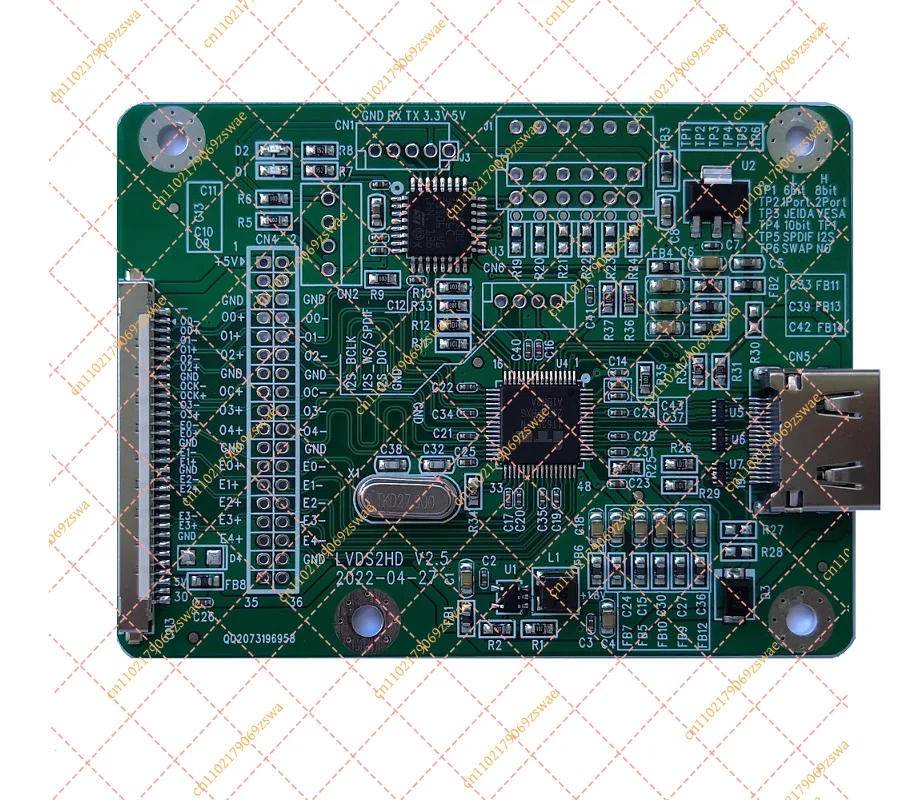 Dual 8-Bit LVDS to HDMI Adapter Board - Multi-Resolution Signal Converter