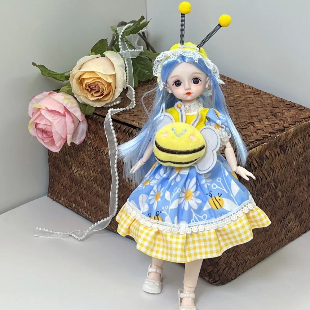 

1/6 SD 30 см Bjd Doll с одеждой, длинные волосы, привлекательные глаза, платье принцессы, куклы BJD с париком, макияж с шаровым шарниром