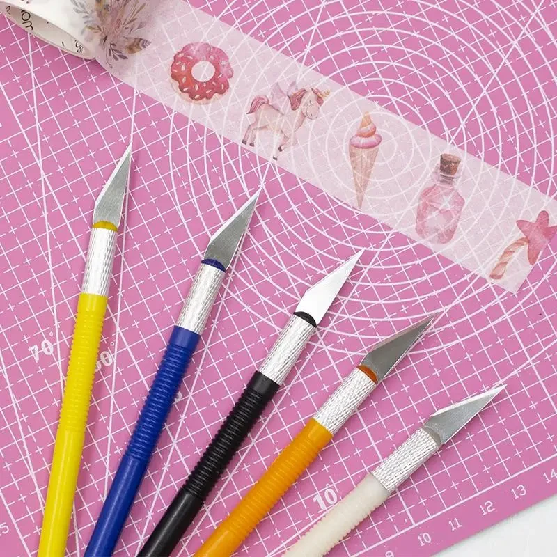 1-4Pcs Cutter Knife Art Utility Knife Pen Sword Cut Stickers Scrapbooking Cutting Tool Hand Account Sword School Supplies view 5