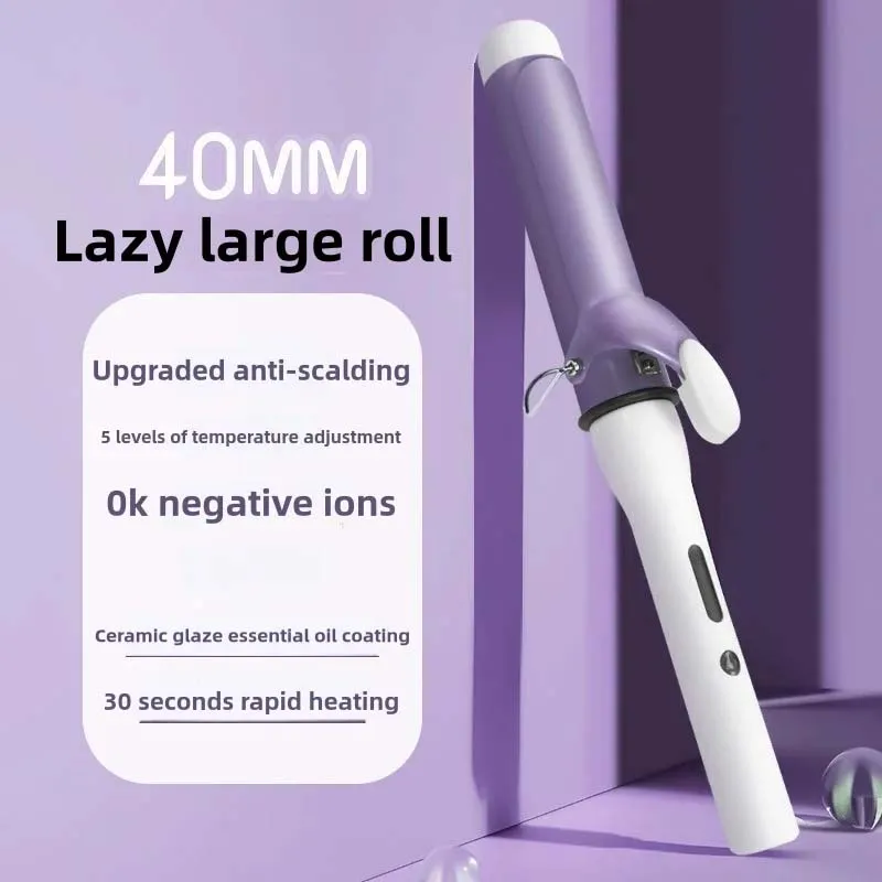 Women Professional 40mm Ceramic Fast Heating Curling Iron Hair Curler Big Wave Electric Curler Hair Hair Styling Tool 3