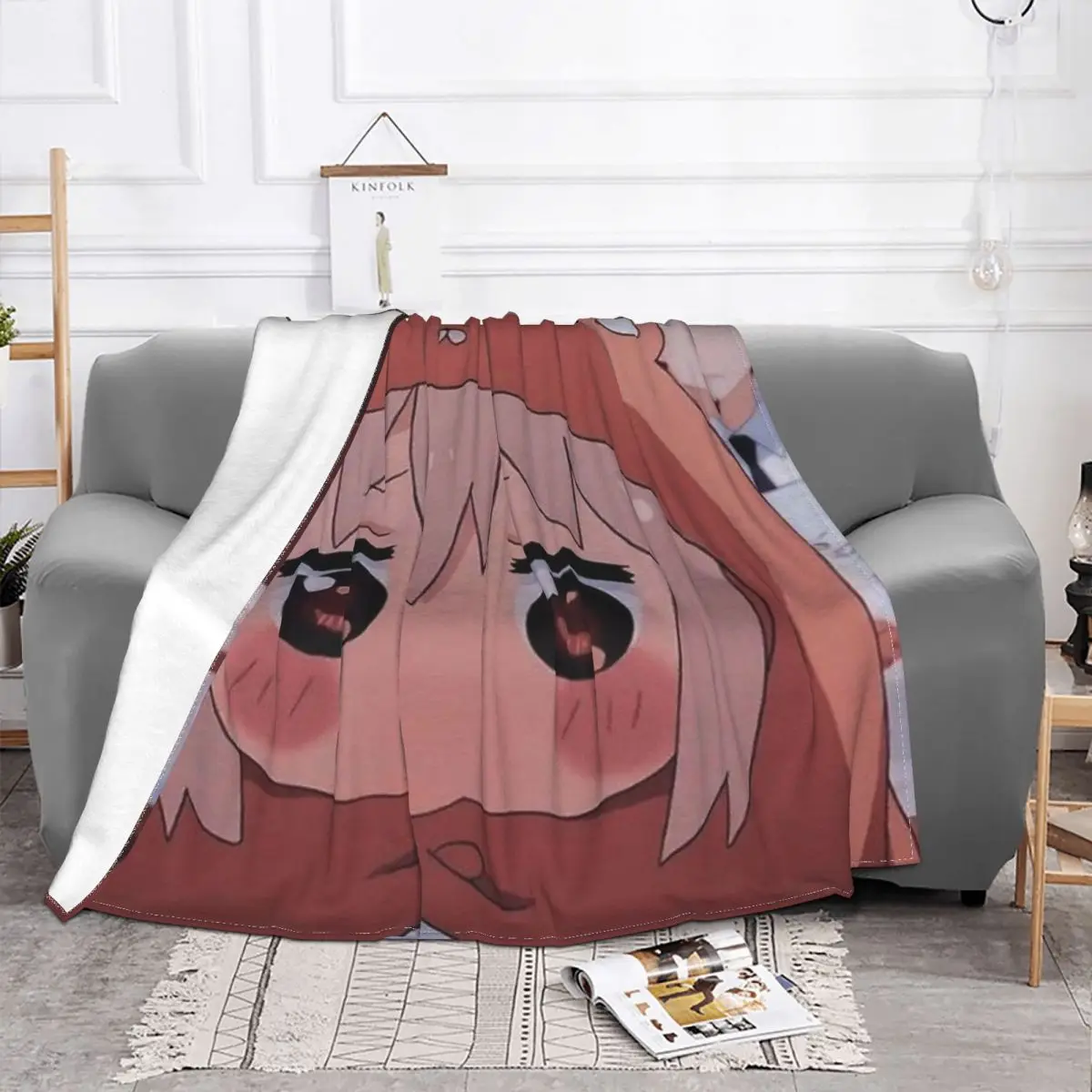 Himouto UmaruChan Blanket Plush Spring Autumn Himouto Breathable Thin Throw Blankets For Car Travel Plush Thin Quilt