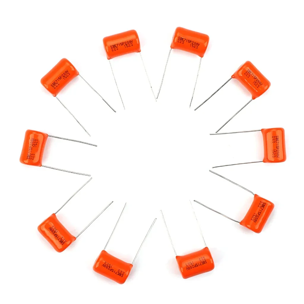 10Pcs Orange Drop 715P Capacitors .022uf 200V - Premium Guitar Tone Upgrade Kit