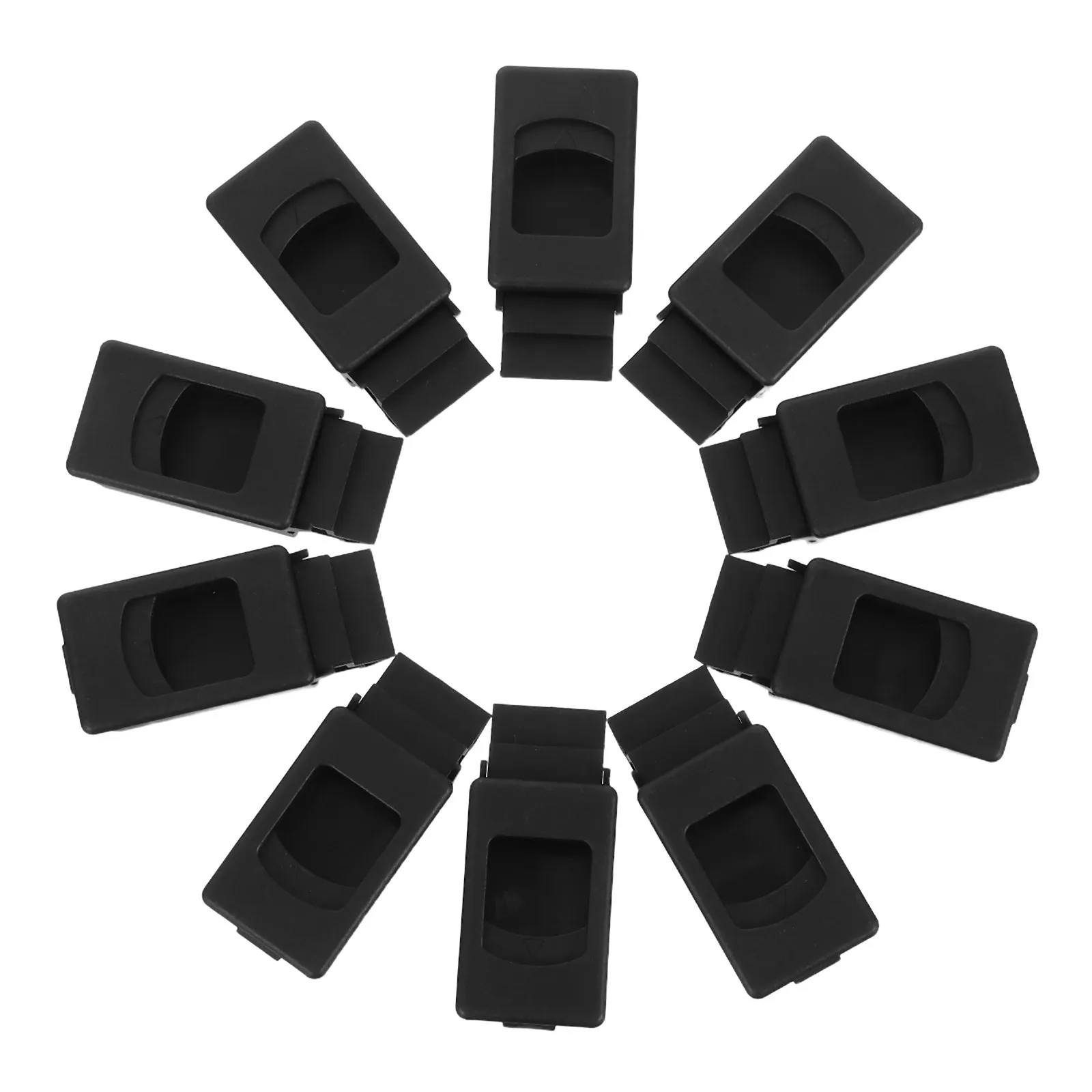 10Pcs Plastic Cabinet Door Latch ABS Push to Open Hidden Mounting Easy Installation for Home Office Commercial Use Childproof
