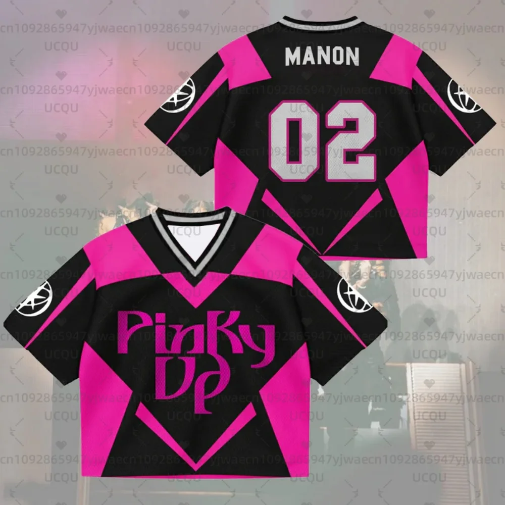 Summer Katseye New Single Pinky Up Jersey Gifts For Fans Men's Women's Concert Outfit Fans Gift Short Sleeve Casual T-shirt Tops
