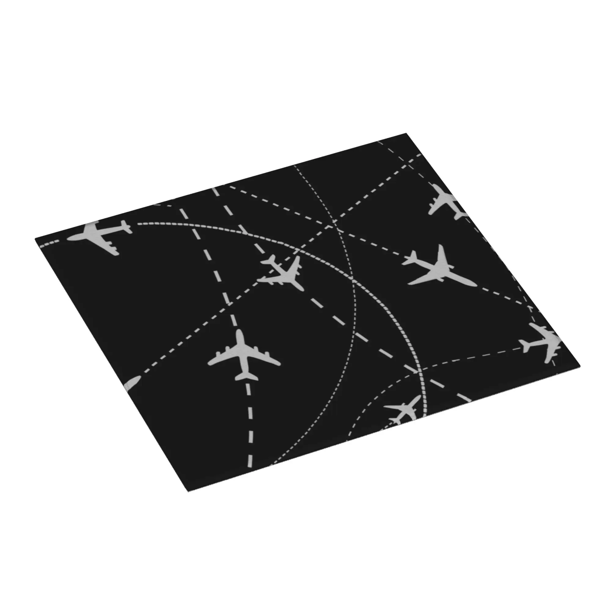 Pilot Aircraft Night Flight Routes Absorbent Barware Tableware Reusable Air Traffic Controllers Bathroom Drying Mat For Kitchen
