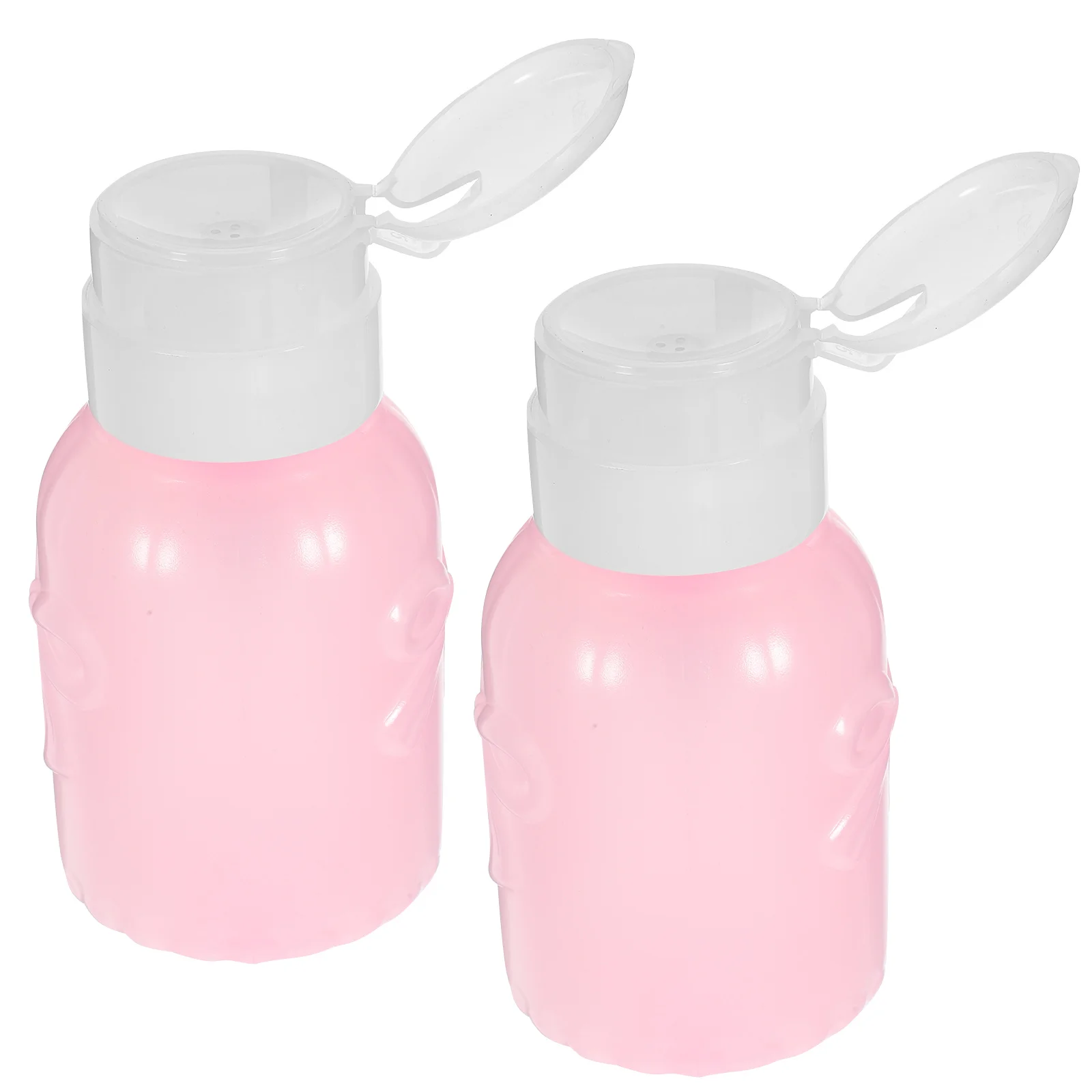 2Pcs 250ml Nail Polish Remover Pump Dispenser Press Liquid Storage Container Chic Bathroom Counter Travel Bottles