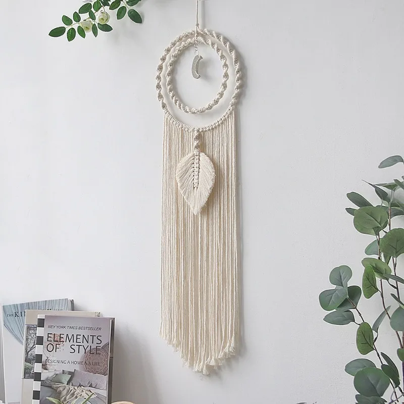 1pcs Nordic Style Hand-Woven Cotton Thread Wall Hanging Tapestry - Home Living Room & Bedroom Wall Decoration