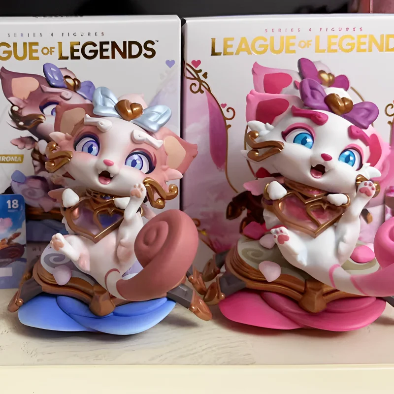 Original League Of Legends Anime Cat Yuumi Figure Valentine\'s Day Limited Suit Limited Collection Model Collectiable Toy Gift