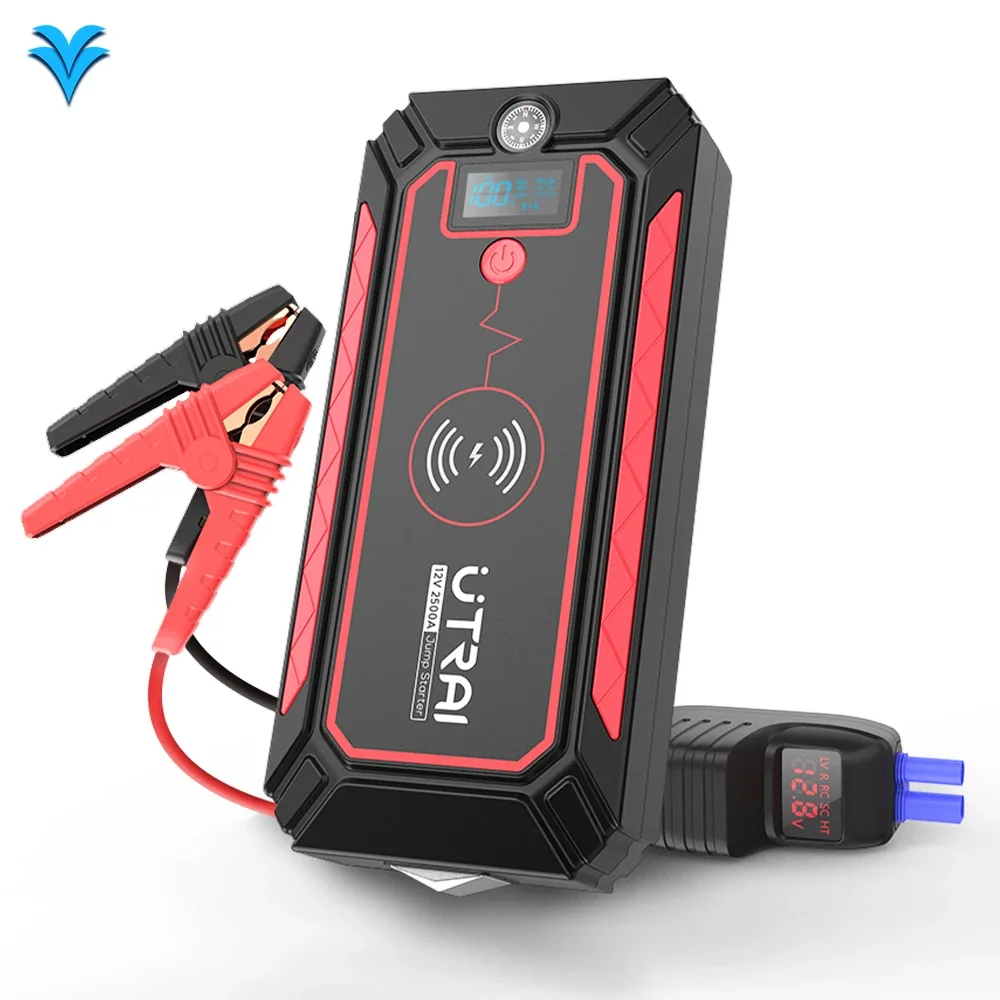 Utrai Car Starter Emeygency Vehicle Tools 2500A Booster with Wireless charging 12V Jump Starter Wholesale OEM Factory