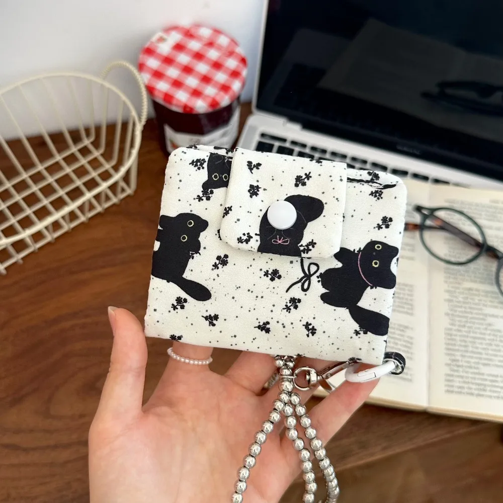 Cute Design Coin Purse Catoon Pattern Multi-layer Korean Fashion Wallet Simplicity Style Portable Size Card Holder Daily Carry