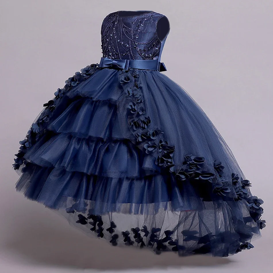 Robe de soirée d\'été pour petites filles, vêtements élégants pour enfants, Costume de princesse pour anniversaire, bal de promo, 2023, Vestidos1-12