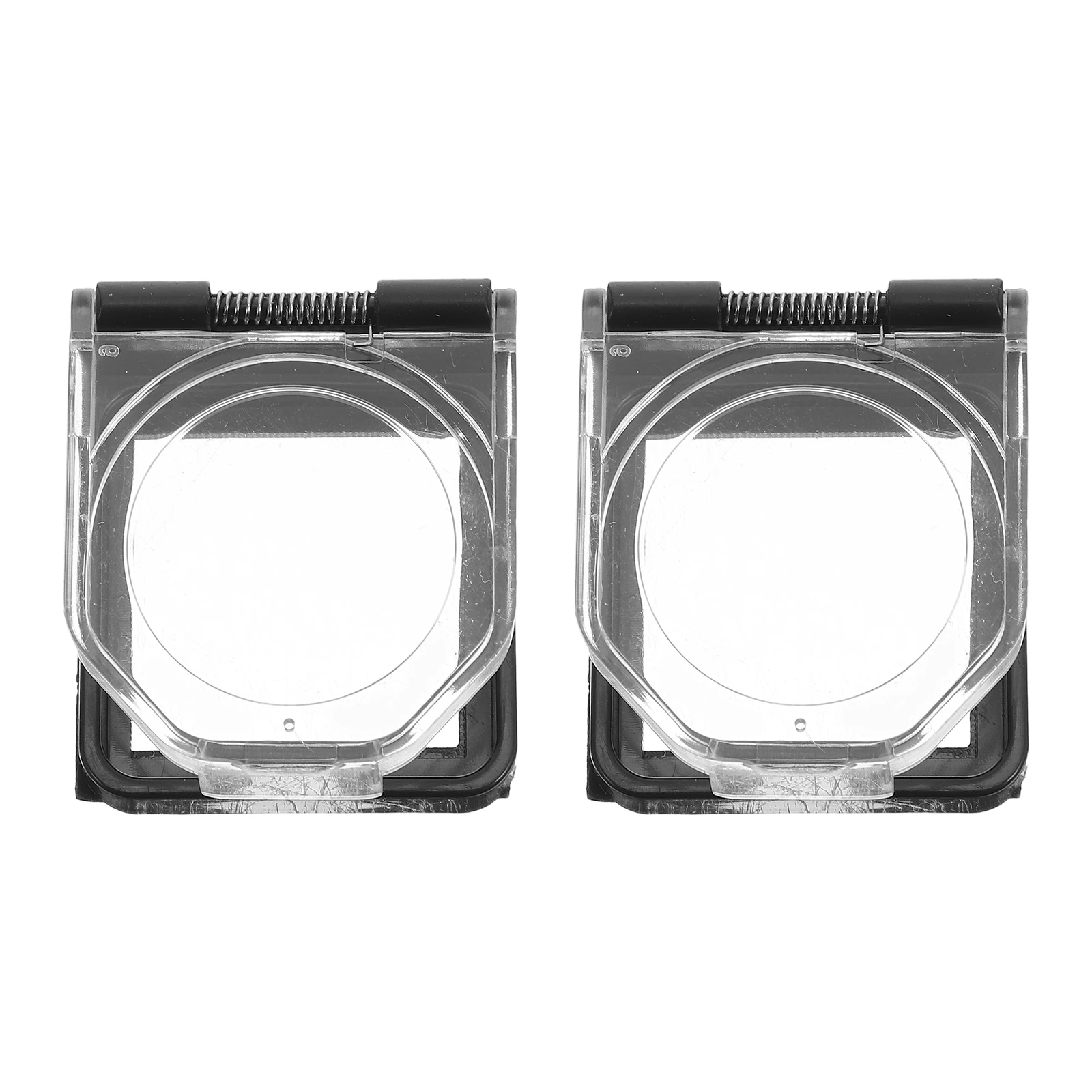 

2pcs Switch Covers Clear Plastic Power Button Protective Cover For Pc Computer Desktop Durable Transparent Design Easy Install