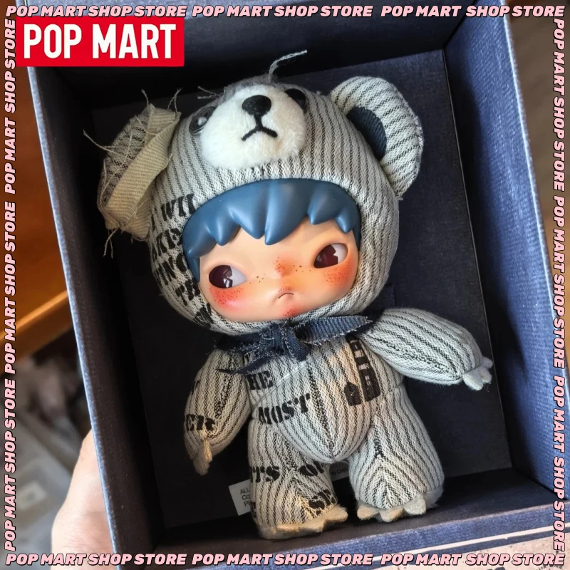 

В наличии: Оригинальная плюшевая кукла Pop Mart Hirono Freedom Island Bear в костюме, милый брелок, коллекционная фигурка, слепая коробка, подарок на день рождения