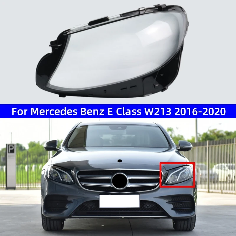 For Mercedes Benz E Class W213 2016 2017 2018 2019 2020 E200L E300L E320L Car Lights Shell Front Lights Lampshade