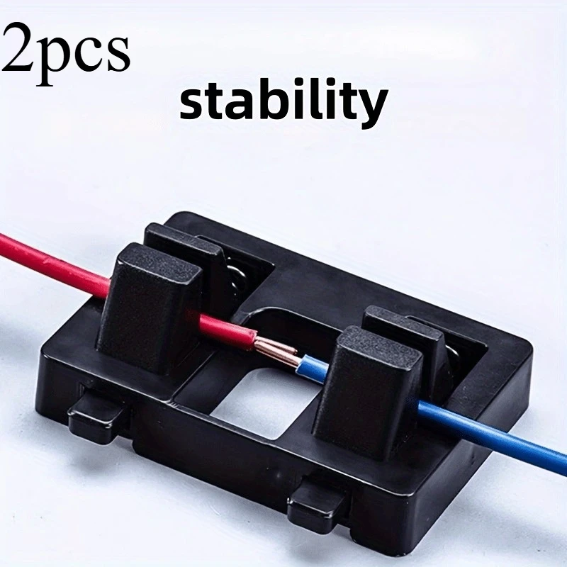 2pcs Thickened Non-Slip Welding Fixer Dual-Slot Wire Holder – Sturdy Welding Electrode Stand for Metal Practice,