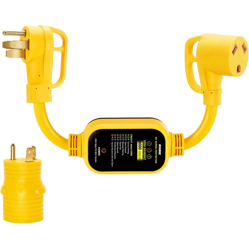 محول 50 أمبير إلى 30 أمبير RV مع حماية من زيادة التيار، 8000 جول، محلل الدائرة لمقطورة سفر التخييم #1