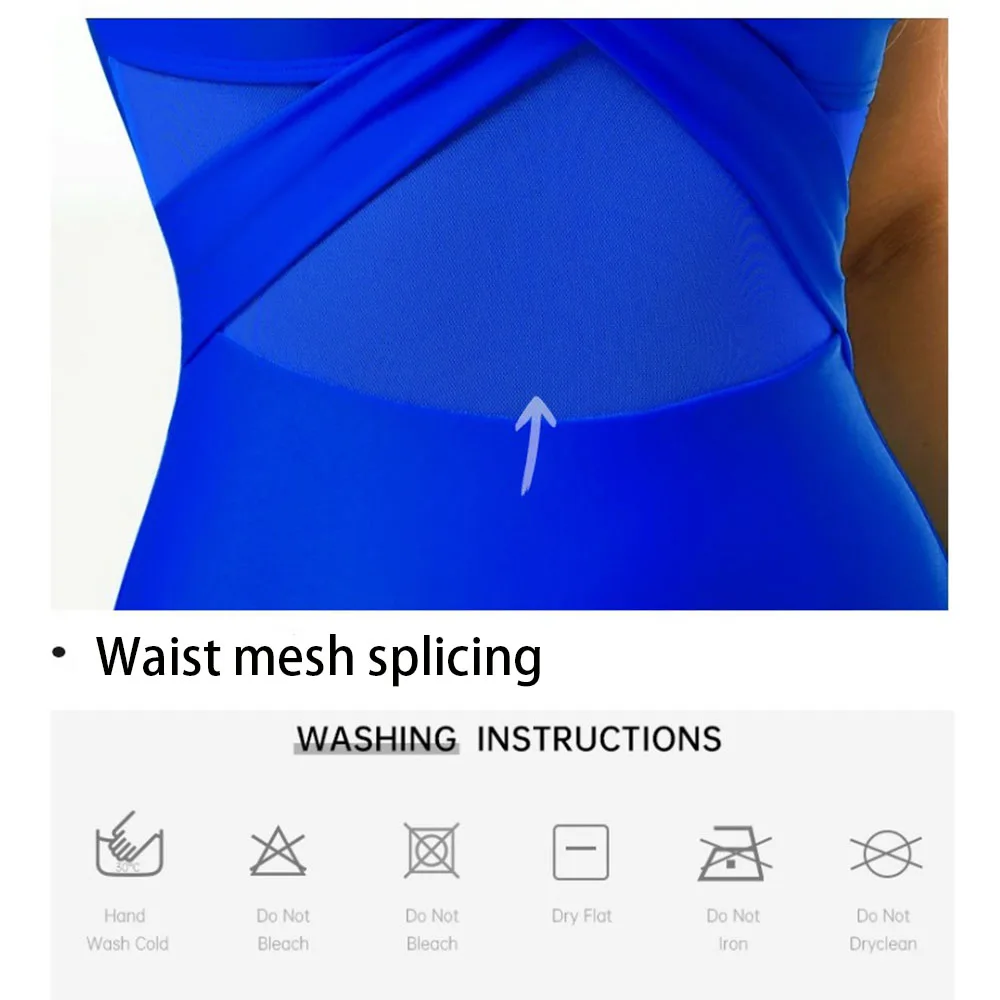 Maiôs femininos de uma peça com controle de barriga, trajes de banho de malha com cobertura total para mulheres