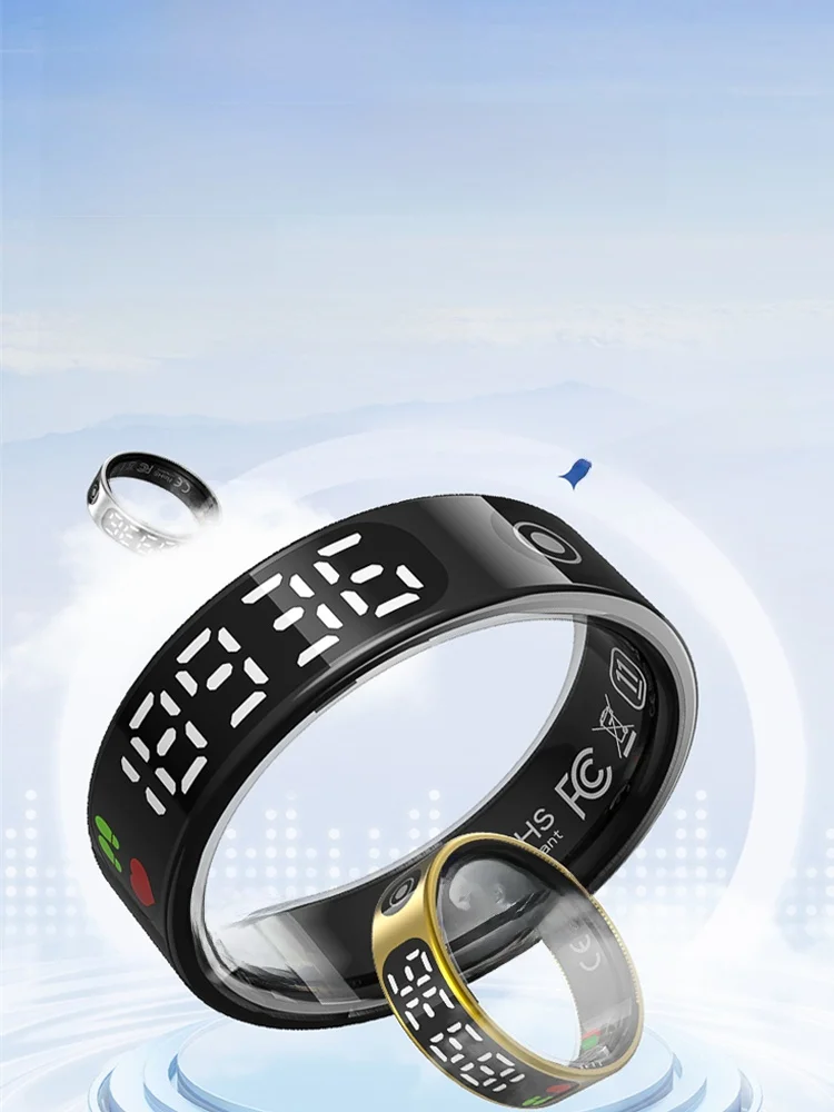 Smart Ring Digital Display Heart Rate Step Counter Gesture Bru Photo Touch Ring nt Accories Stainl Steel