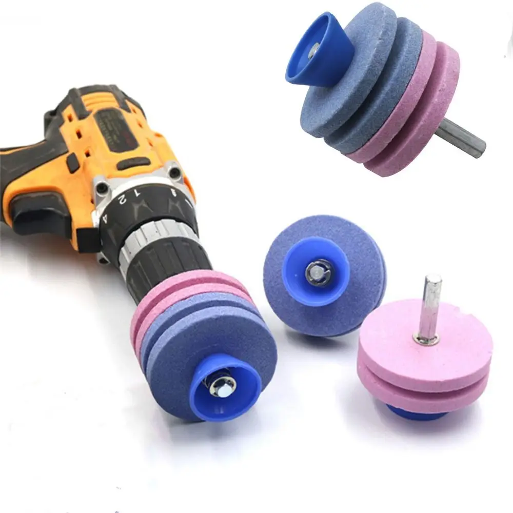 

Brown Corundum Lawn Mower Edge Sharpener Double-layer Quick Install Grinding Wheel Single-layer Mower Edge Sharpener