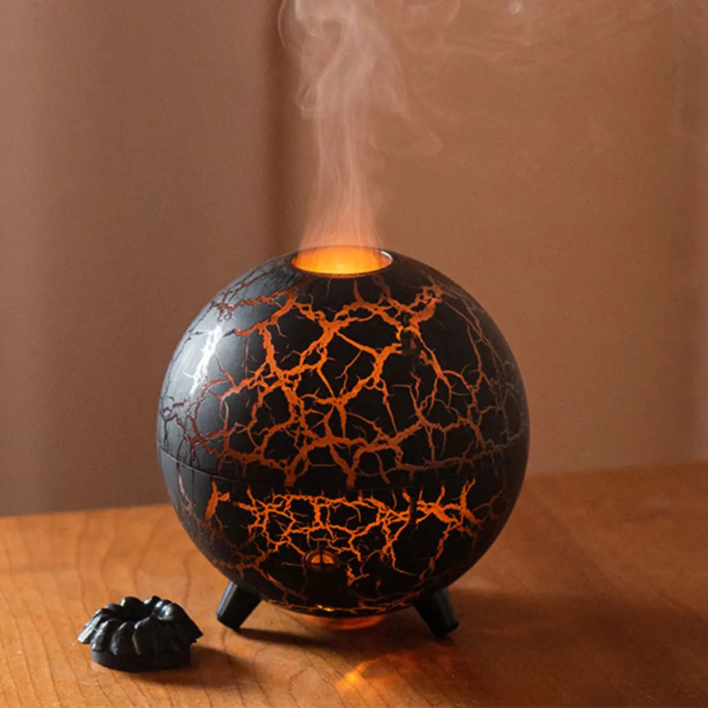 Planet Volcano Fire Flame Essential Oil Diffuser 200ML Aromatherapy Diffuser Air Diffuser Humidifier for Bedroom Home Office