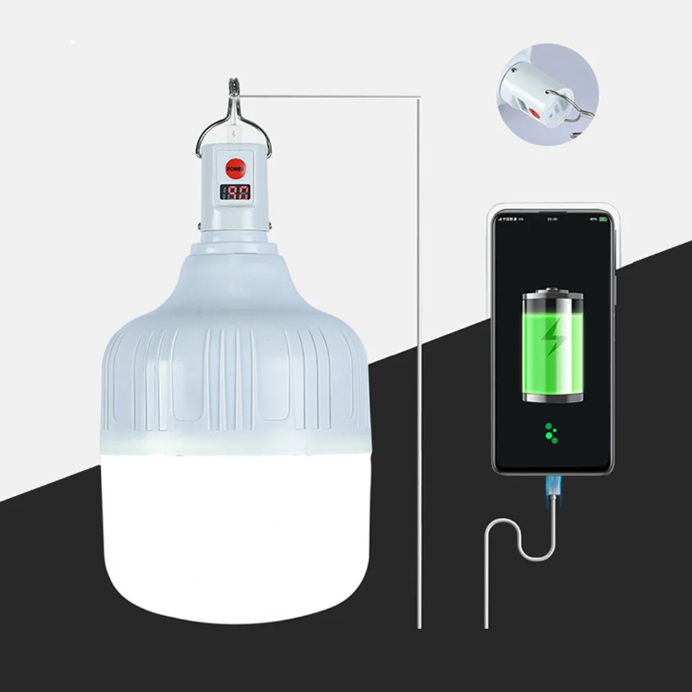 

Plastic LED Camping Lantern Rechargeable Emergency Light 3 Dimming Modes Tent Outdoor Night Fishing Long Life Portable