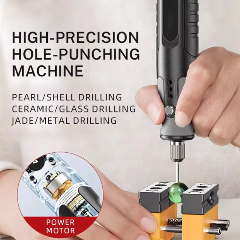 JH Cordless Electric Drill Mini Rotary Tool Grinder Engraving Kit