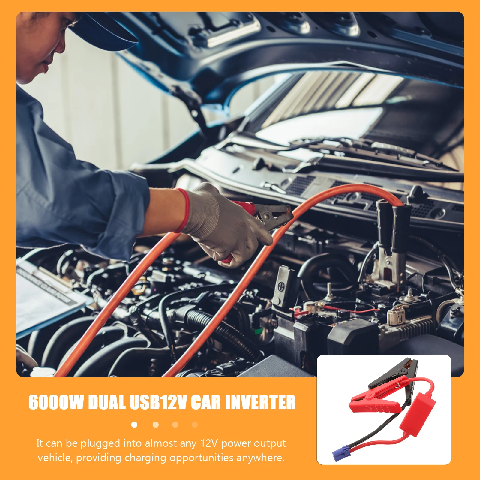 

Jumper Starter Booster Jumper Cable Emergency Vehicle Booster Clamp Portable Car Jump Starter Power Bank